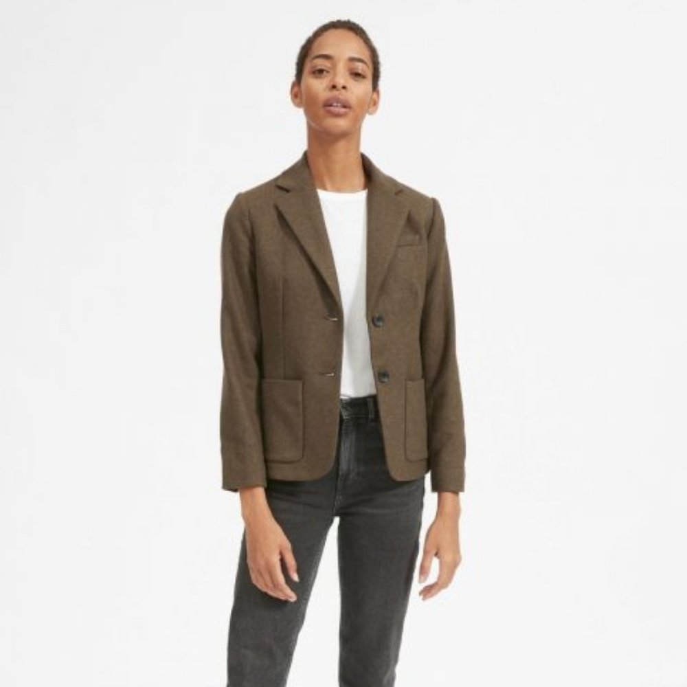 Everlane Wool Academy Blazer in Peat